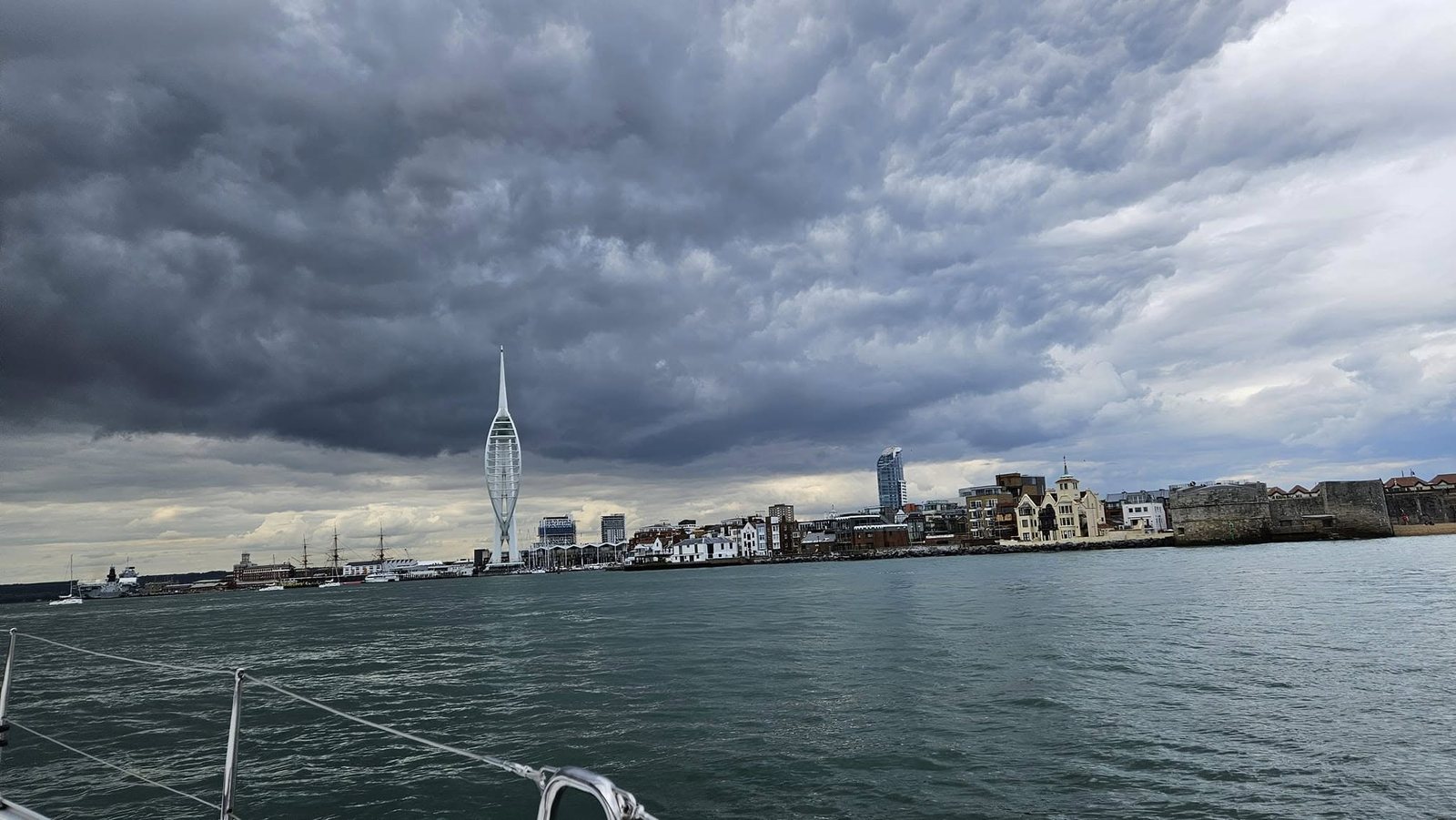 Portsmouth under a sky with something to say Portsmouth under a sky with something to say
