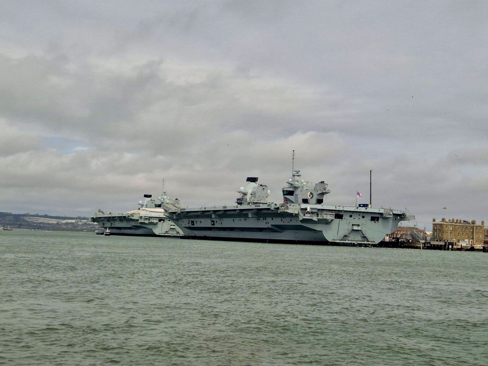 One of the two carriers at Portsmouth One of the two carriers at Portsmouth