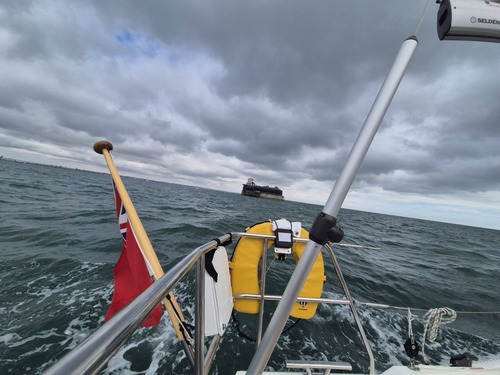 Two reefs and plenty of wind Two reefs and plenty of wind